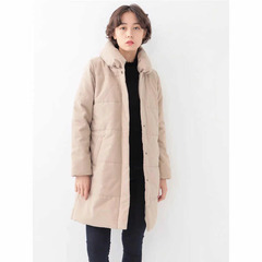 アースミュージック&エコロジー 中綿ツイードロングブルゾンの画像