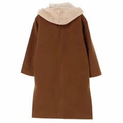 アースミュージック&エコロジー　2wayファー付Vネックノーカラーコートの画像