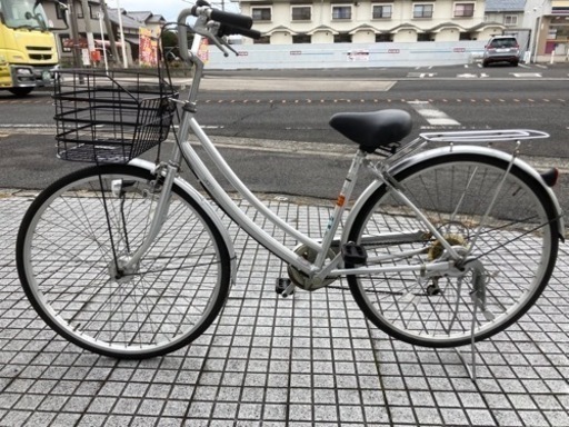 【27インチ自転車】ダイニチ製　6段変速　LEDオートライト付　大型前バスケット使用❗️BAA認定車　若林自転車　浜大津店　SALE中❗️