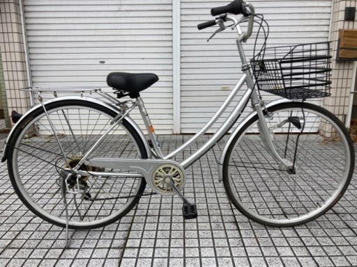 【27インチ自転車】ダイニチ製　6段変速　LEDオートライト付　大型前バスケット使用❗️BAA認定車　若林自転車　浜大津店　SALE中❗️