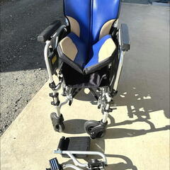 車椅子ミキ MiKi ポータブル型 介護車移動型程度良いアルミ軽量折りたたみOKの画像