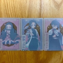 【新品】鬼滅の刃　クリアカード　3枚セット　ナムコ限定　オマケ付きの画像