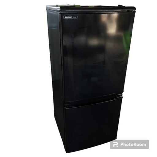 SHARP シャープ ノンフロン冷凍冷蔵庫 SJ-14P 黒 冷蔵庫 2007年製 2ドア