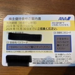 ANA 株主優待番号ご案内書 1枚　株主優待券(送料込み)