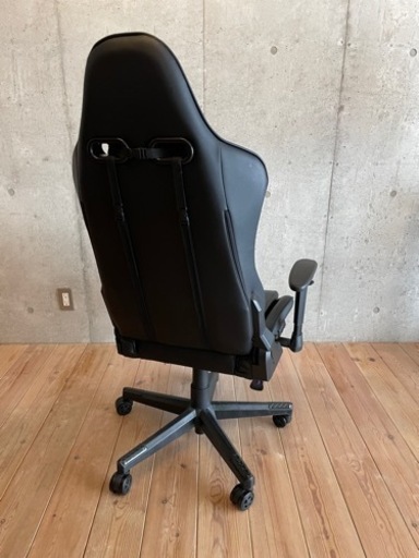 ゲーミング レーシングチェア オットマン付き 仕事 椅子 テレワーク デスク PC オフィスチェア 無段階リクライニング