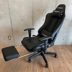 【4000円値下げ】【1月25日まで販売】ゲーミング レーシングチェア オットマン付き 仕事 椅子 テレワーク デスク PC オフィスチェア 無段階リクライニングの画像