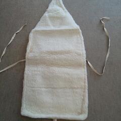 白の pure wool の 車の 座席シートカバー