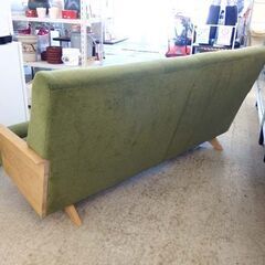 シギヤマ家具 北欧スタイル 3人掛けソファ NATURE ファブリック グリーン系 幅190cm sofa 屯田店の画像