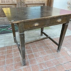木製机　アンティーク机　昭和レトロ　古民家　古家具　中古品