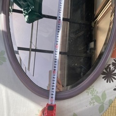 楕円形ミラー　紫色の画像