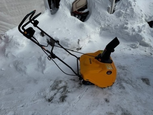 【美品】電動除雪機 ハイガー 2.1馬力 20mコード付き 家庭用 HG-K1650 除雪幅50cm 手押し式 HAIGE