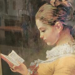 複製画　「本を読む少女」の画像