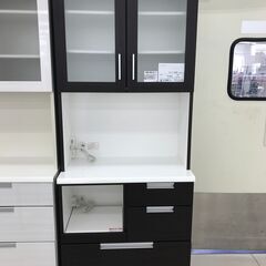 ★ジモティ割あり★  レンジボード ダークブラウン H200×D42.5×W80 クリーニング済み HJ1879