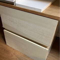 4個まとめて 家具 ボックス収納 まとめて 引き出し×2 扉×2 収納家具 カラーボックスの画像