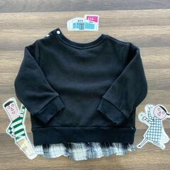 【中古】80㎝　裏起毛トレーナー（futafuta）の画像