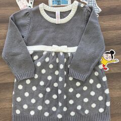 【中古】90㎝　ワンピース風ニット