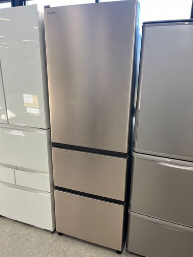 【ジ086】HITACHI 3ドア冷蔵庫 R-V38NVL 2021年製