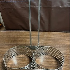 厨房用品---かき揚げ器具、ステンレス製バットの画像