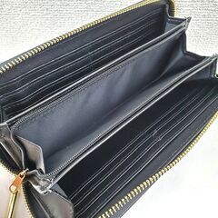 【未使用】長財布 シンプル ブラック ラウンドファスナー レディース 小銭入れ コインケース プレゼント 誕生日の画像
