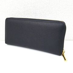 【未使用】長財布 シンプル ブラック ラウンドファスナー レディース 小銭入れ コインケース プレゼント 誕生日の画像