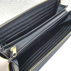 【未使用】長財布 シンプル ブラック ラウンドファスナー レディース 小銭入れ コインケース プレゼント 誕生日の画像