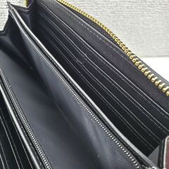 【未使用】長財布 シンプル ブラック ラウンドファスナー レディース 小銭入れ コインケース プレゼント 誕生日の画像