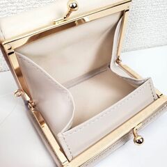 【未使用】EAST BOY フローズンチェックがま口コンパクト財布 パープル 女の子 ギフト プレゼント 誕生日の画像