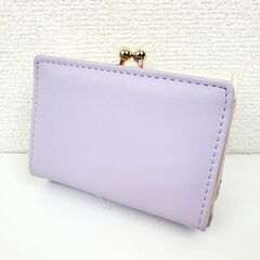 【未使用】EAST BOY フローズンチェックがま口コンパクト財布 パープル 女の子 ギフト プレゼント 誕生日の画像