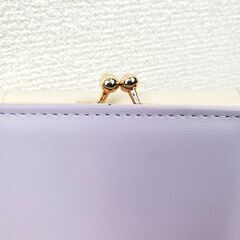 【未使用】EAST BOY フローズンチェックがま口コンパクト財布 パープル 女の子 ギフト プレゼント 誕生日の画像