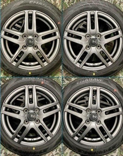 「商談中」② 155/65R14  新品ダンロップタイヤ4本と中古ホイールとナット付き