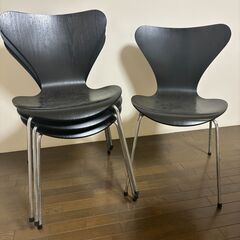 フリッツハンセン セブンチェア4脚＆楕円テーブル 5点セット
