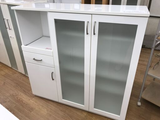 ★ジモティ割あり★ ニトリ レンジ台 ホワイト H115×W120×D41 クリーニング済み KJ4123