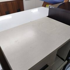 ①モカ 食器棚 レンジ台 キッチンカウンター キッチン収納 キッチンボード 収納棚 北欧 幅約60cm クリーム おしゃれ クリーニング済 堺市 石津 【ジャングルジャングル石津店】の画像