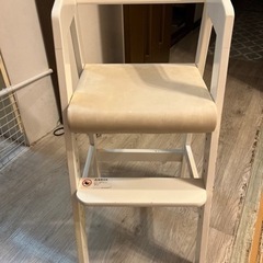 子供ハイチェア　BuKO 白　木製の画像