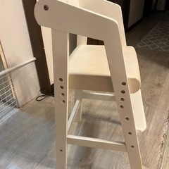 子供ハイチェア　BuKO 白　木製の画像