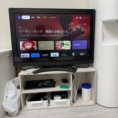 2011年製32型テレビ、テレビ台、chrome castセット