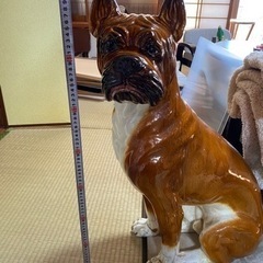 ボクサー /置物、犬、オブジェ、耳がかけています、汚れあり