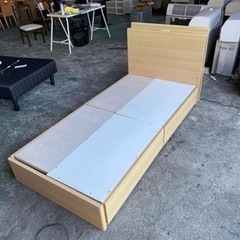 シングルベッド　ヤマト MPB2-90185H(MWH) コンセント付きベッドフレーム セミシングル 1