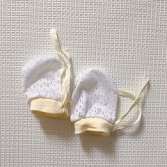 【取引決定】日本製　ベビーミトン　3セット　メッシュの画像