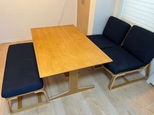 【取引中】無印良品　リビングでもダイニングでも使えるテーブル・チェアセット