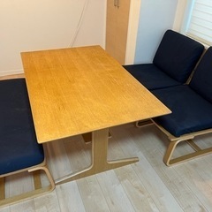 取引中】無印良品 リビングでもダイニングでも使えるテーブル・チェア