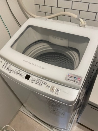 全自動洗濯機　AQUA  ホワイト