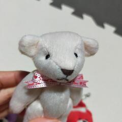 サンタ帽くま　テディベア　マスコットキーホルダーの画像