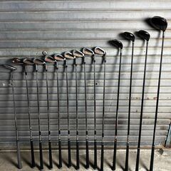 Titleist タイトリスト TaylorMade テーラーメイド Bridgestone ブリヂストン ODYSSEY オデッセイ ゴルフバック ドライバー ウッド ユーティリティ アイアン パター 14本セットの画像