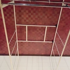 ハンガーラック,洋服ラック,衣類収納,軽量,アイボリー,伸縮可能★子供部屋収納にも★の画像