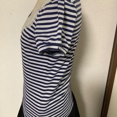 ブルーボーダーカットソーの画像