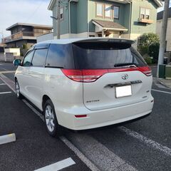 エスティマ2.4 G　4WD　H20　車検7/1　走行85000ｋ　社外HDDナビ＆フルセグTV＆カラーバックカメラ 　両側パワースライド　17ＡＷ　キセノン　クルコン　7人乗り　禁煙車の画像