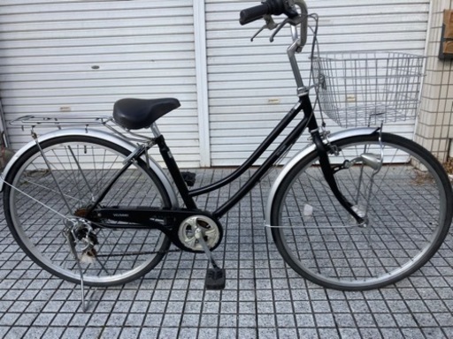 【27インチ自転車】美品❗️6段変速　LEDオートライト付　前後タイヤ、前カゴ新品❗️若林自転車　膳所店　SALE中❗️