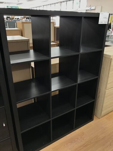 ★ジモティ割あり★  ボックスシェルフ ブラック H147×W112×D39 クリーニング済み KJ4132