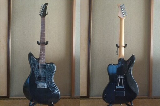 ギター／エレキギター／サスティナー仕様／スタンド付／ソフトケース付／替え弦セット付